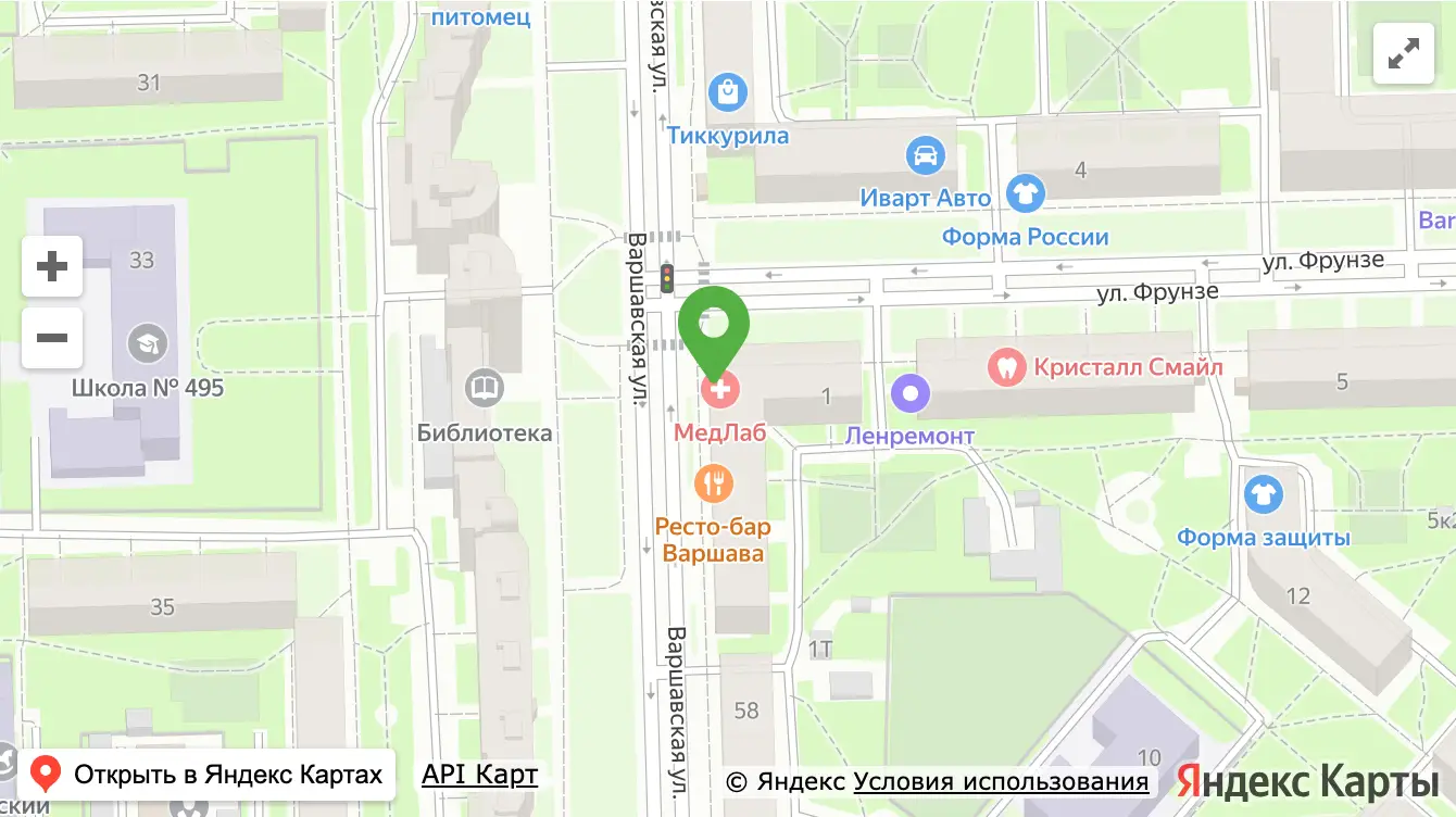 Карта: МедЛаб Парк Победы